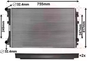 VAN WEZEL 58012338 -  Радиатор, охлаждение двигателя